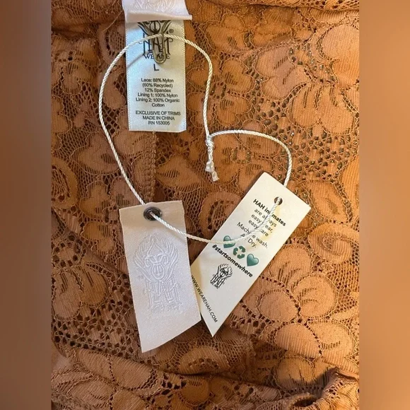 Free People x We Are HAH Cut To The Chase Bodysuit in Brown Sugar NWT Size Large - Picture 8 of 11